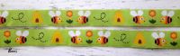 15mm bees jacquard ribbon sold by the yard