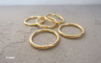 15mm light gold o-rings