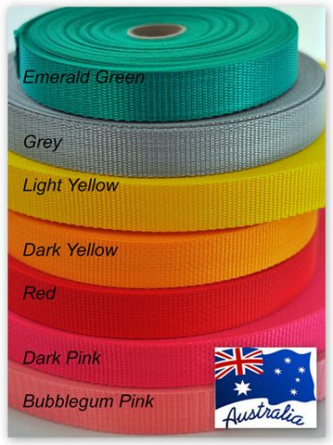 20mm polypropylene webbing 14 colours price per metre