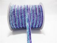 10mm blue and purple glitter bling polyester ribbon