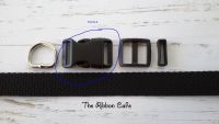 25mm black contoured plastic buckle only, not the other bits