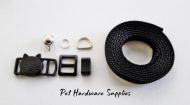 10mm DIY cat buckle set + black webbing