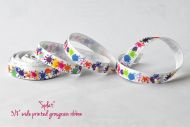 10mm PAINT SPLASH grosgrain ribbon