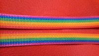25mm pride rainbow polypropylene webbing