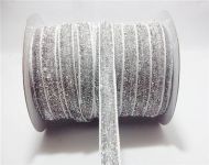 10mm silver  glitter bling polyester ribbon